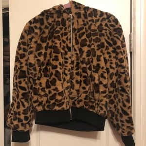 Leopard fur jacket